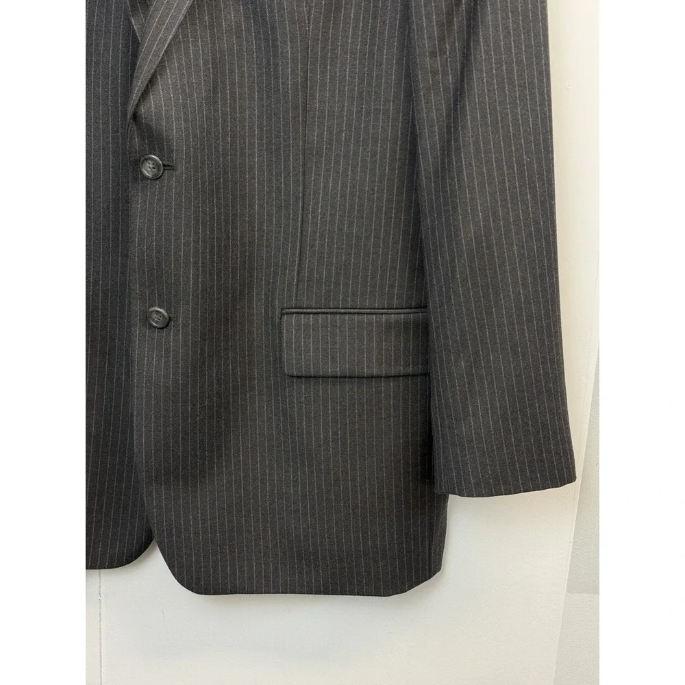 Joseph & Feiss Blazer Men's 44R Gray‎ Pinstripe 100% Wool Jacket